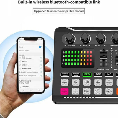 Streaming Microphone Kit with Audio Mixer and Condenser Microphone, Podcast Microphone Set for Livestreaming,Podcasting