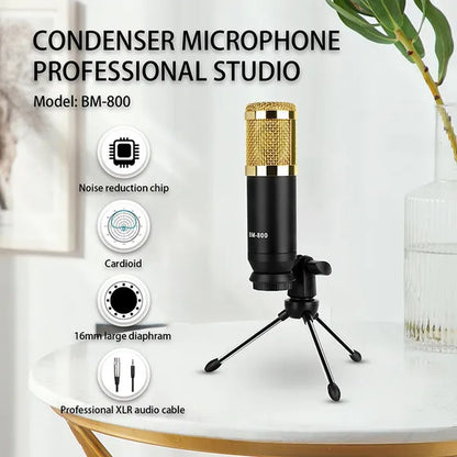 Streaming Microphone Kit with Audio Mixer and Condenser Microphone, Podcast Microphone Set for Livestreaming,Podcasting