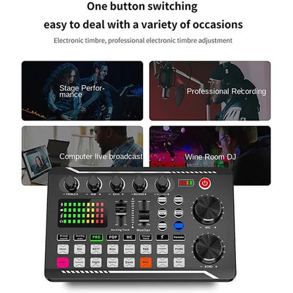 Streaming Microphone Kit with Audio Mixer and Condenser Microphone, Podcast Microphone Set for Livestreaming,Podcasting